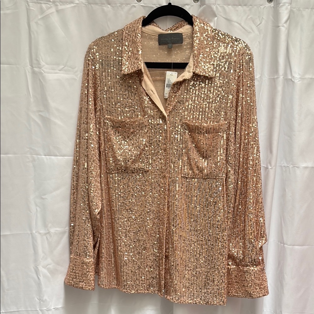 Anthropologie Sequin Blouse